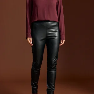 LEGGINS EN FAUX CUIR MEL NOIR