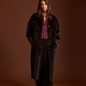 MANTEAU EN FAUSSE FOURRURE RALF CAFE