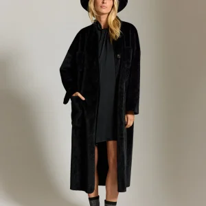MANTEAU EN FAUSSE FOURRURE RALF NOIR