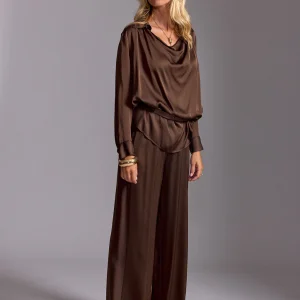 CHEMISE COL BÉNITIER DALI COFFEE