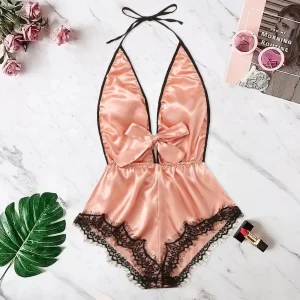 Body lingerie satin Martika rosé