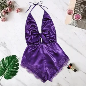 Body lingerie satin Martika violet