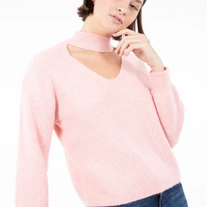 Chandail en tricot avec ouverture | 4 couleurs