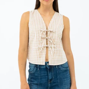 La camisole à carreaux attache à boucles