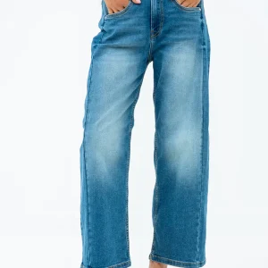 Le jeans taille haute jambe large par Suko