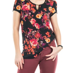 Blouse à motif floral | Fabriquée au Québec