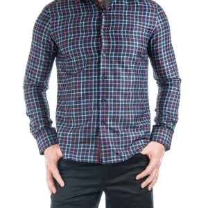 Chemise à carreaux à coupe ajustée