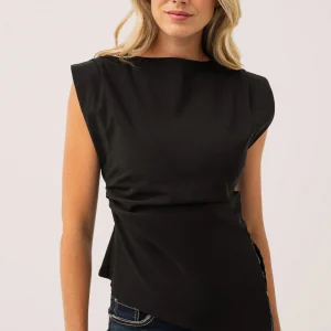 La blouse noire sans manche