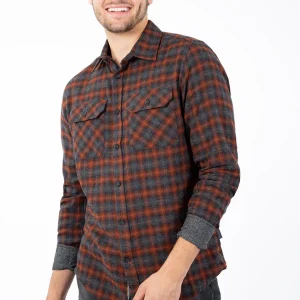 Chemise à carreaux rouille | Projek Raw | Modèle Sawyer