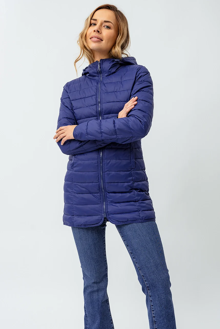 Le manteau léger matelassé mi-long