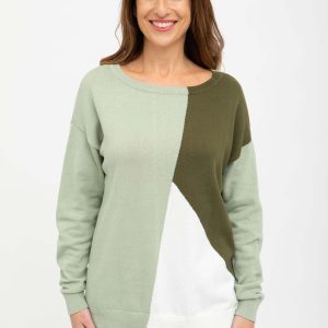 Chandail en tricot à motif géométrique | 2 couleurs