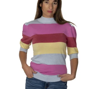 Chandail en tricot manches bouffantes | 4 couleurs