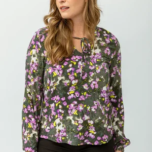 La blouse imprimé floral abstrait