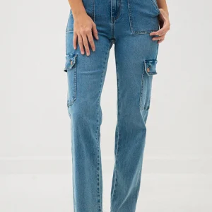 Le jeans droit à poches cargo par Lois